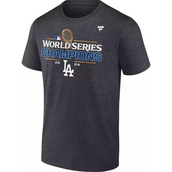 C233 MLB 2024 World Series Champions Los Angeles Dodgers Locker Room T-Shirt M - Picture 1 of 3